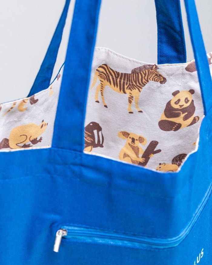Retro Mammals Canvas Shoulder Tote Cognitive Surplus