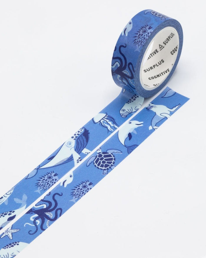 Retro Marine Life Washi Tape Cognitive Surplus