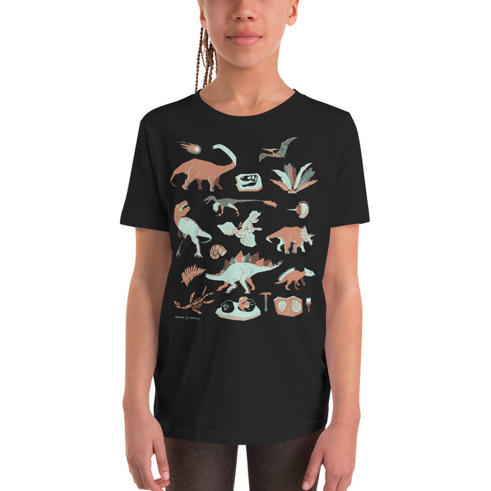 Retro Paleontology Youth Graphic Tee