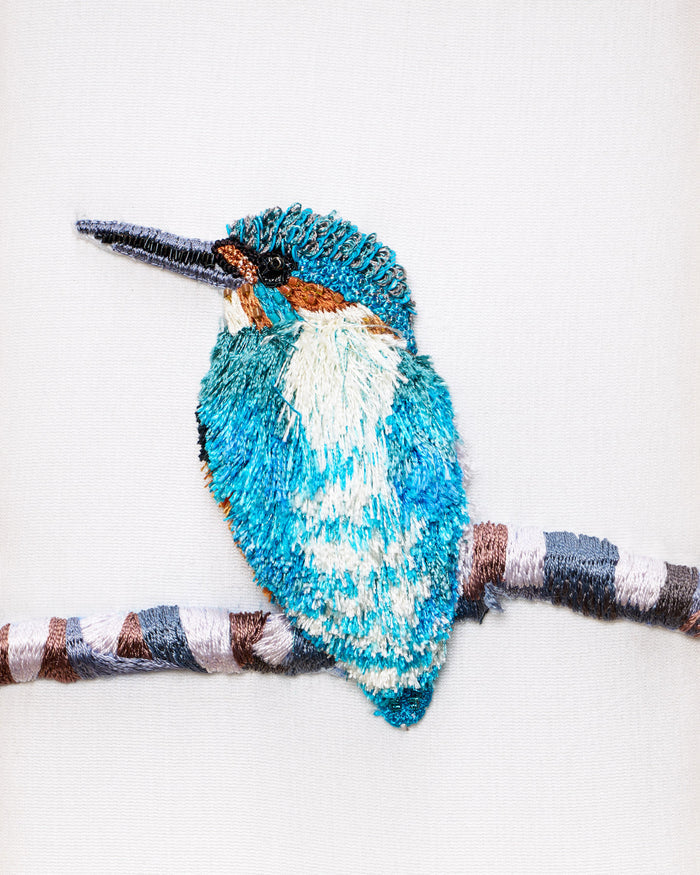 River Kingfisher Beaded Framed Art - Trovelore