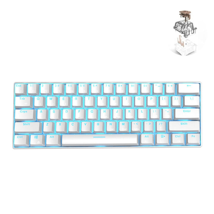 RK61 Bluetooth Mechanical Keyboard - 61 Keys Dual Modes for Tablet and Mobile Gaming