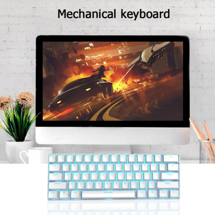 RK61 Bluetooth Mechanical Keyboard - 61 Keys Dual Modes for Tablet and Mobile Gaming