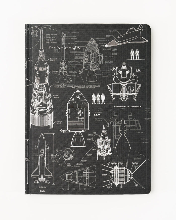 Rocketry Hardcover Notebook - Dot Grid