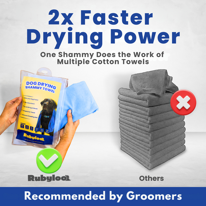 Rubyloo dog drying shammy towel — product view 2