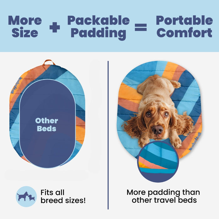 Rubyloo packable travel dog bed — product view 2