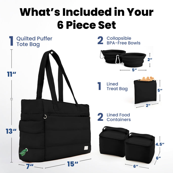Rubyloo Puffer Dog Travel Tote