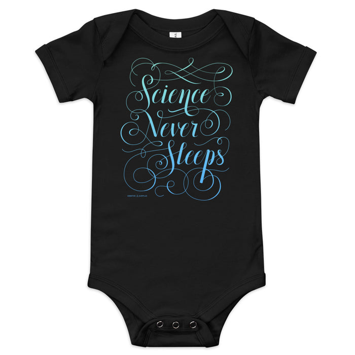 Science Never Sleeps Baby Bodysuit