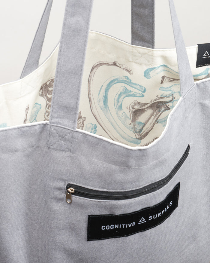 Skeleton Canvas Shoulder Tote
