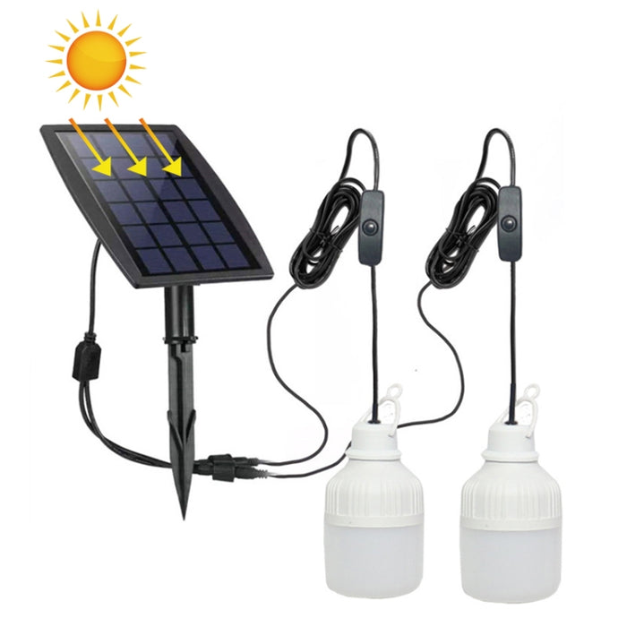 SNF-0092 White Light Solar Lantern Lighting Bulb Outdoor IP44 Waterproof LED for Two Lighting