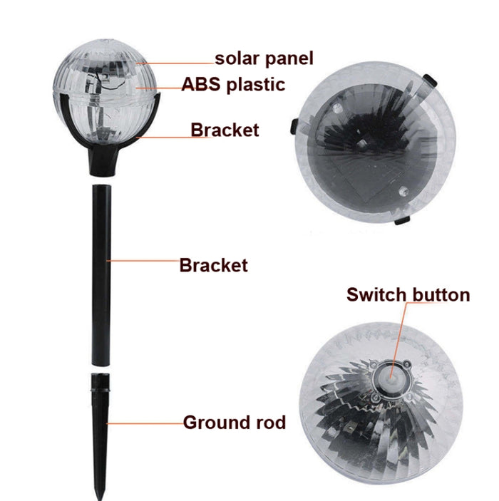 Solar Garden Light - Magic Ball LED Lawn Light with Colorful Light Control