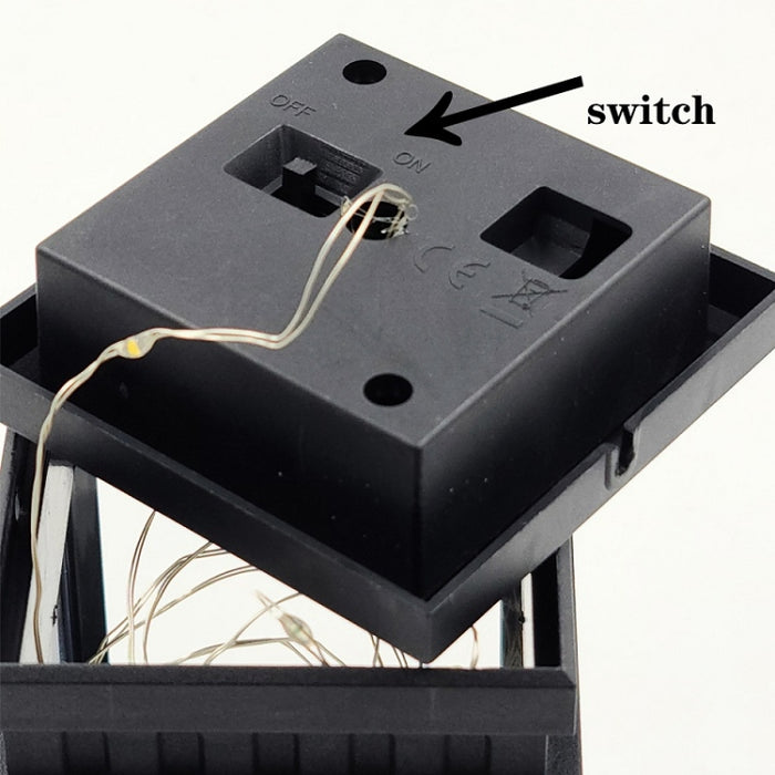 Solar LED String Light Starry Wind Lantern Festival Decoration Retro Copper Wire