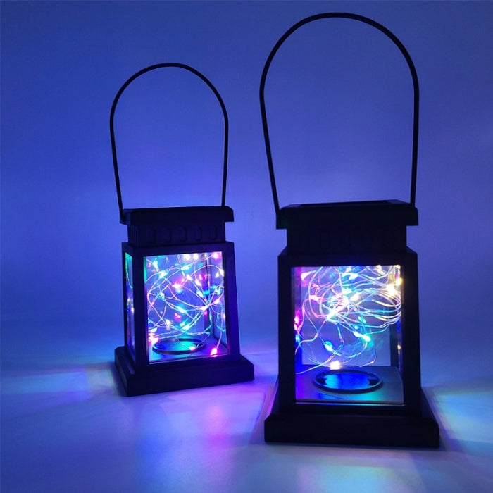 Solar LED String Light Starry Wind Lantern Festival Decoration Retro Copper Wire
