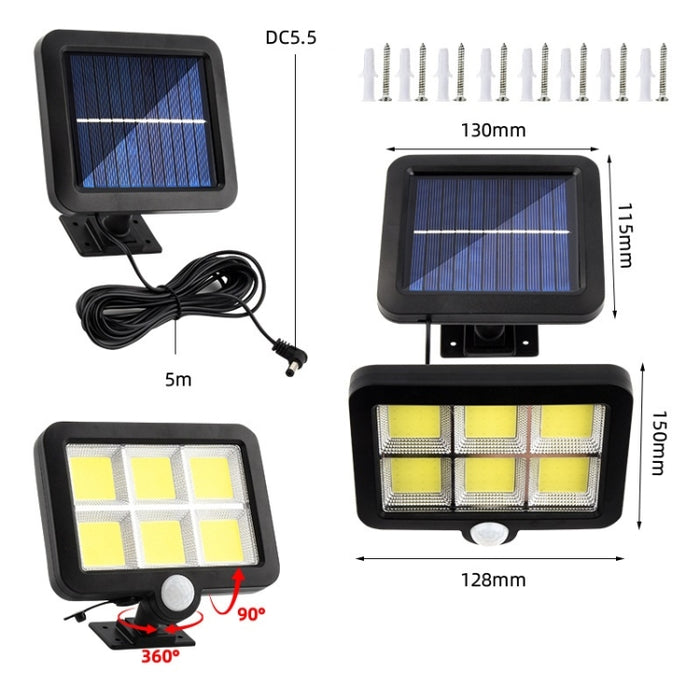 Solar Outdoor Wall Lamp - Waterproof Human Body Induction Light for Courtyards