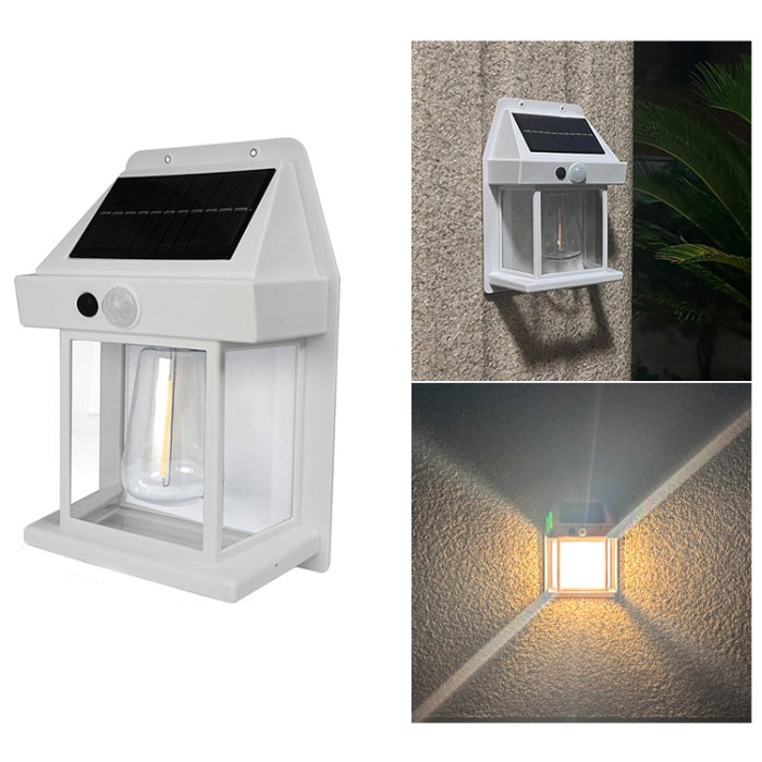 Solar Outdoor Wall Light - Tungsten Body Sensing Waterproof Garden Villa Night Light with 3 Modes