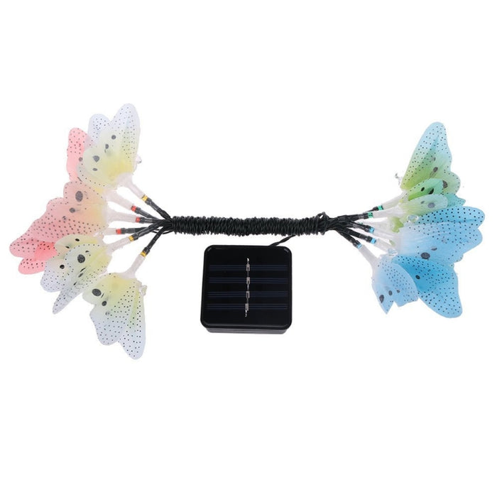 Solar Powered Fairy Lights - Butterfly Fiber Optic Waterproof Christmas Outdoor Garden Holiday String Lights