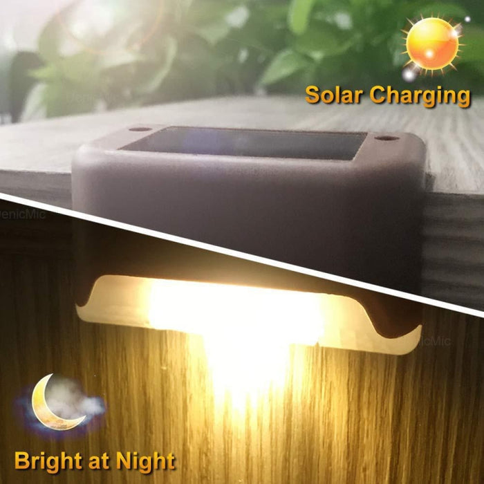 Solar Railing Light - Waterproof LED Step Light for Garden Decoration and Landscape Use