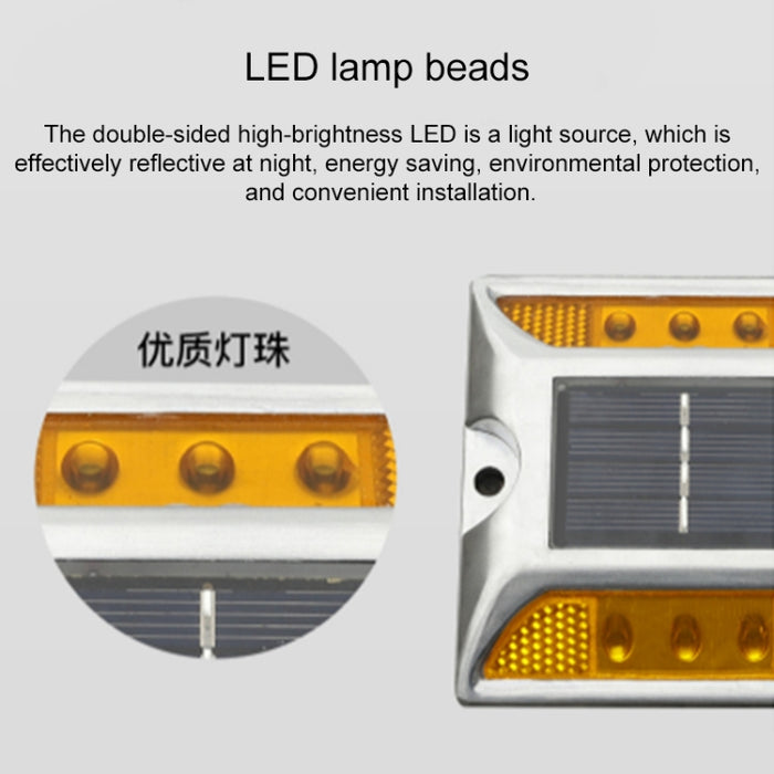 Solar Road Stud Light - Square Car Guidance and Road Deceleration Lighting