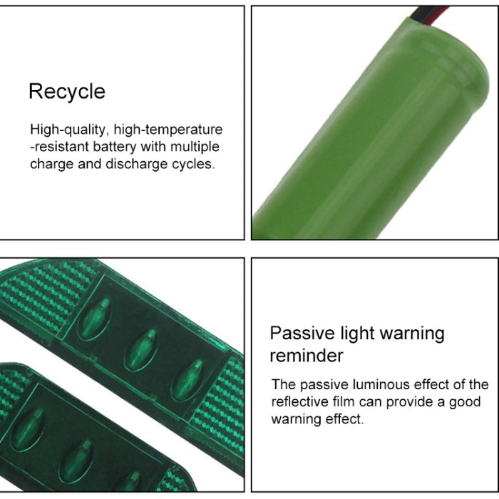 Solar Road Stud Light - Square Car Guidance & Deceleration Light