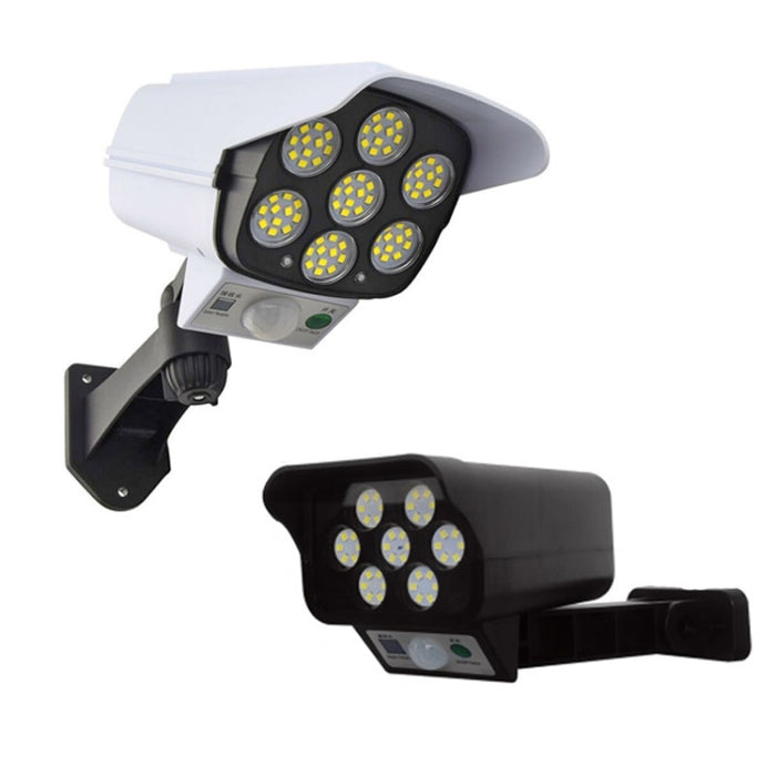 Solar Sensor LED Wall Light Simulation Surveillance Camera Glare Anti-Thief Street Lamp