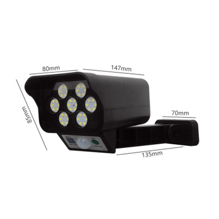 Solar Sensor LED Wall Light Simulation Surveillance Camera Glare Anti-Thief Street Lamp