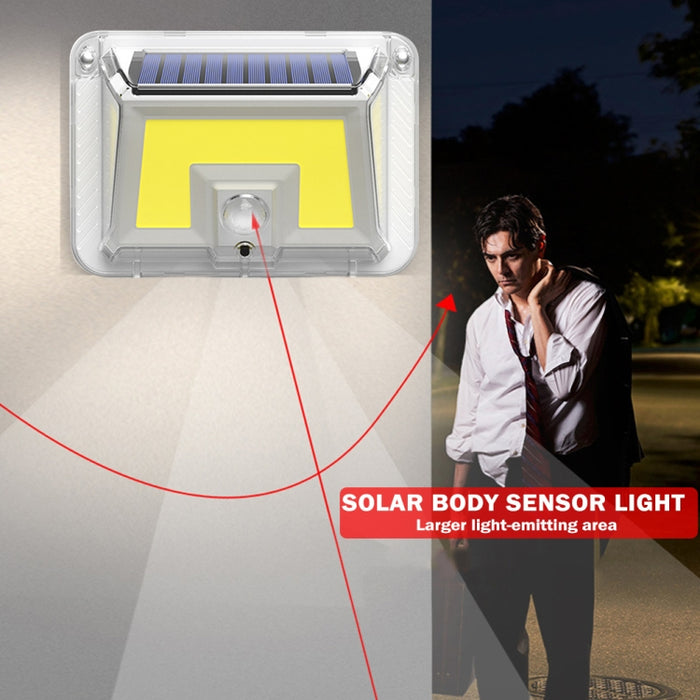 Solar Wall Light - Four-Sided Luminous Human Body Induction Waterproof Outdoor Garden Light