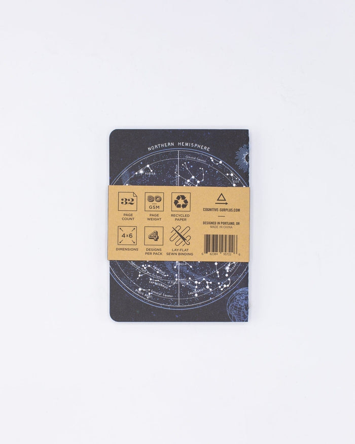 Space Science Pocket Notebook 4-pack Cognitive Surplus