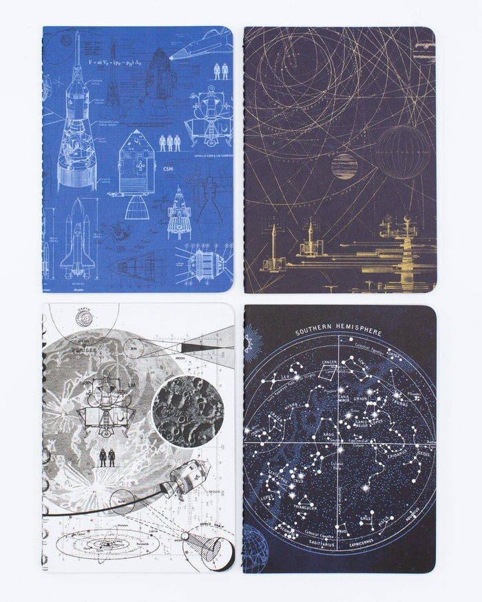 Space Science Pocket Notebook 4-pack Cognitive Surplus