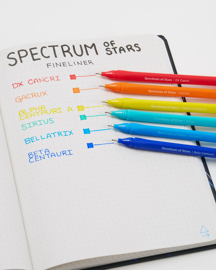 Spectrum of Stars Fineliner Pens (Pack of 6)