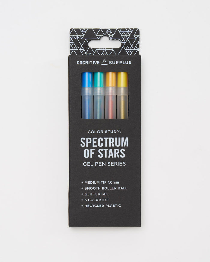 Spectrum of Stars Glitter Gel Pens (Pack of 6)
