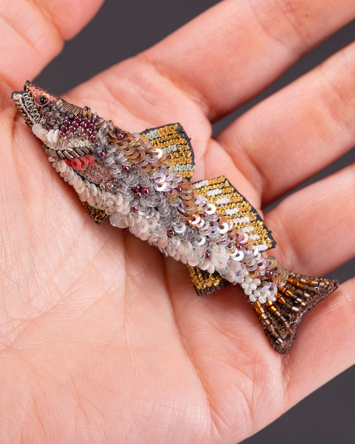 Spotted Seatrout Brooch Pin - Trovelore