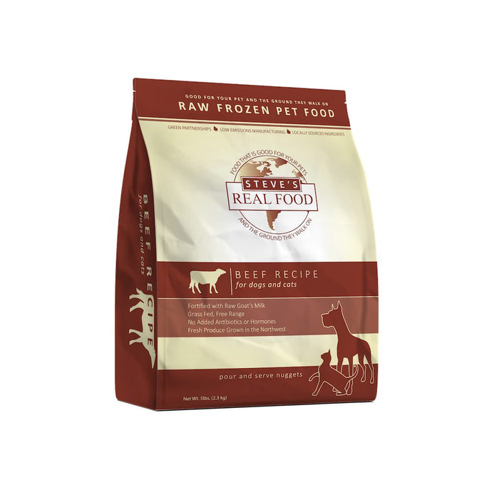 Steve's Real Food BARF Model Raw Beef Diet for Cats and Dogs
