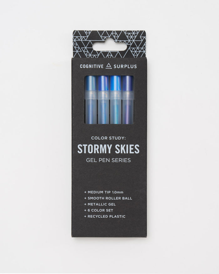 Stormy Skies Metallic Gel Pens (Pack of 6)