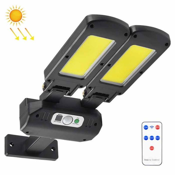 TG-TY097 Solar Outdoor Wall Lamp - 2-Heads Human Body Induction LED Light for Garden and Street