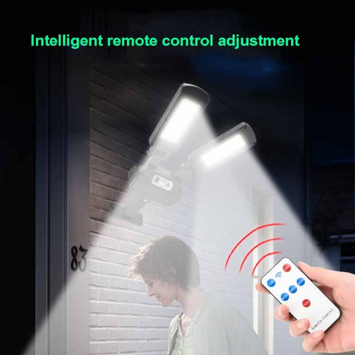 TG-TY097 Solar Outdoor Wall Lamp - 2-Heads Human Body Induction LED Light for Garden and Street