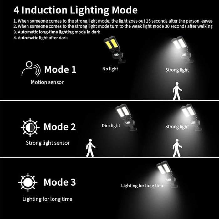 TG-TY097 Solar Outdoor Wall Lamp - 2-Heads Human Body Induction LED Light for Garden and Street