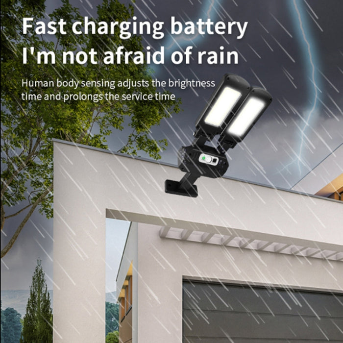 TG-TY097 Solar Outdoor Wall Lamp - 2-Heads Human Body Induction LED Light for Garden and Street