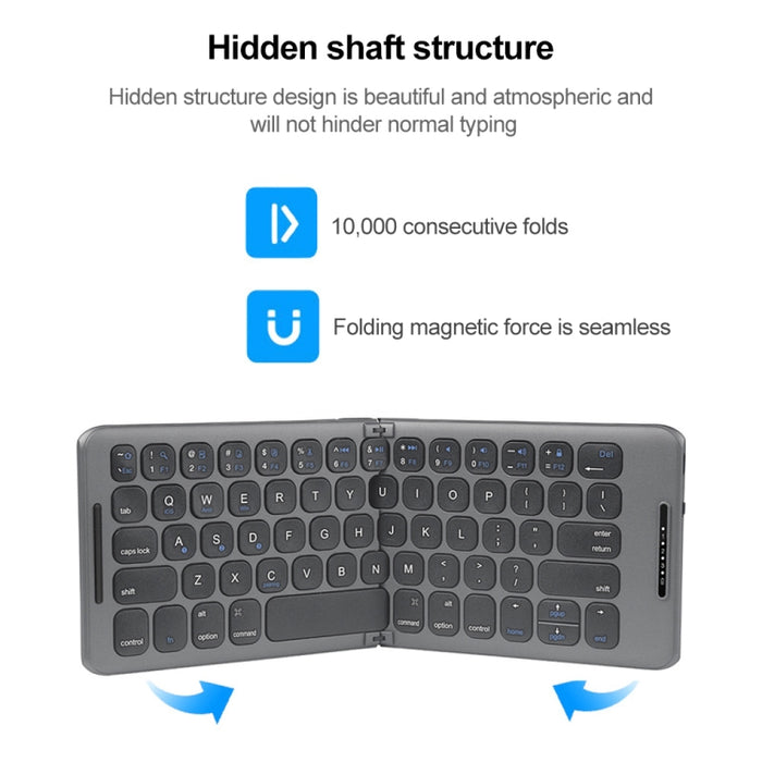 Universal Mini Foldable Bluetooth Keyboard - B088 Three-Channel Wireless Keyboard