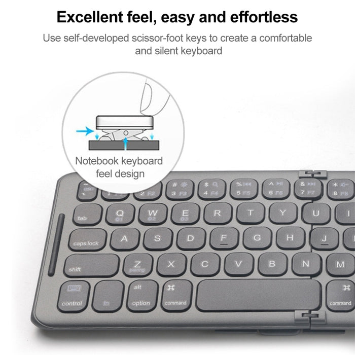 Universal Mini Foldable Bluetooth Keyboard - B088 Three-Channel Wireless Keyboard