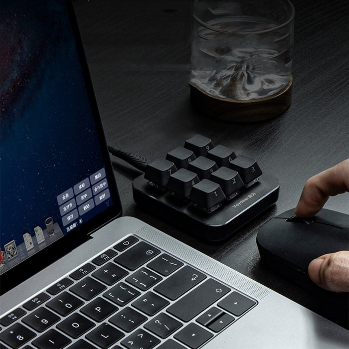 Vaydeer JP1011 Mechanical Mini Numeric Keypad - Portable 9-Keys Custom Keyboard