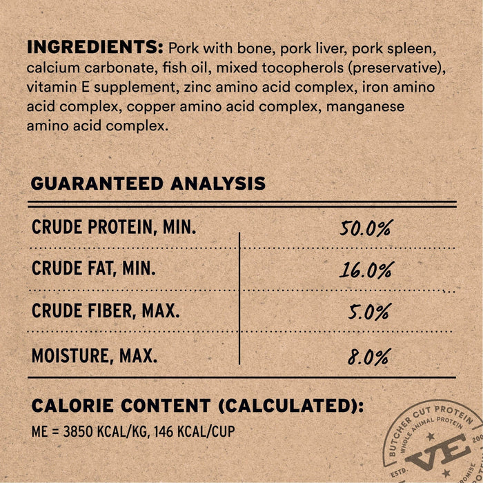 Vital Essentials Freeze-Dried Raw Protein Pork Soft Nibs Meal or Mixer Dog Food