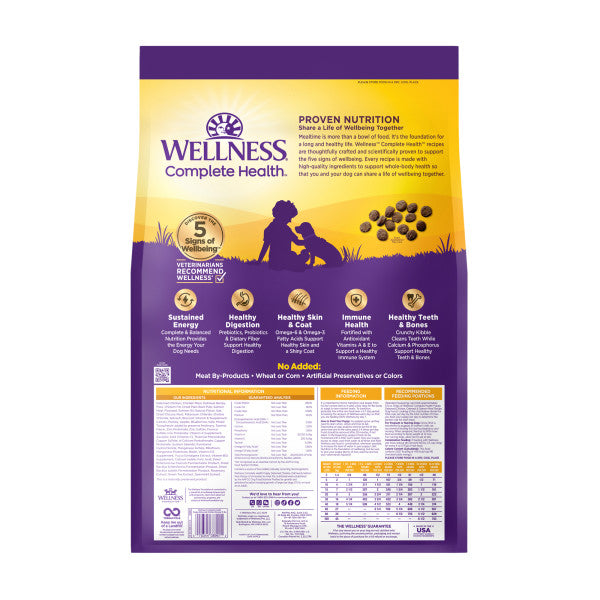 Wellness Complete Health Natural Puppy Chicken, Oatmeal and Salmon Dry Dog Food