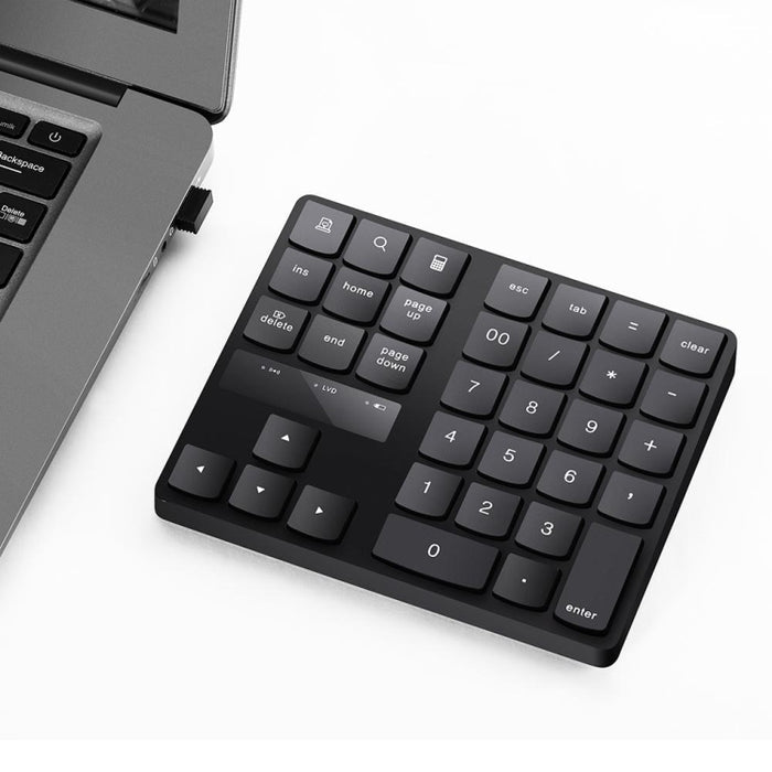 Wireless Numeric Keypad - 2.4G USB Rechargeable 35 Keys Mini Numpad for Notebook and Laptop