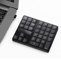 Wireless Numeric Keypad - 2.4G USB Rechargeable 35 Keys Mini Numpad for Notebook and Laptop
