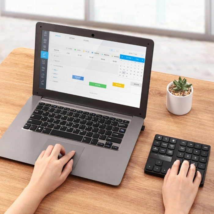 Wireless Numeric Keypad - 2.4G USB Rechargeable 35 Keys Mini Numpad for Notebook and Laptop