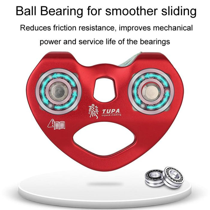 XINDA TP-Q9720 Heart Shape Ropeway Pulley for Outdoor Jungle Development - Double Axle Design