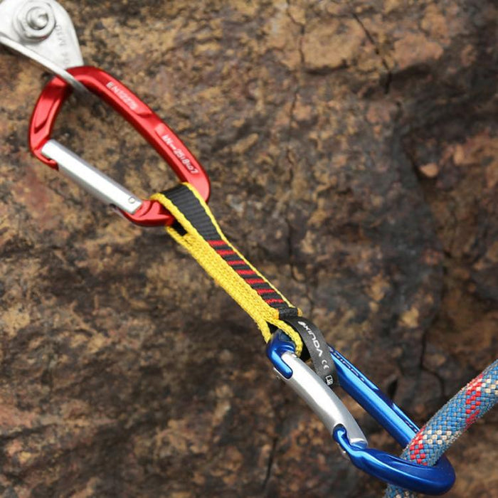 XINDA XD-CP05/06 Outdoor Climbing Safety Buckle for Mountaineering - Straight and Curved Door Fast Hanging with Flat Belt