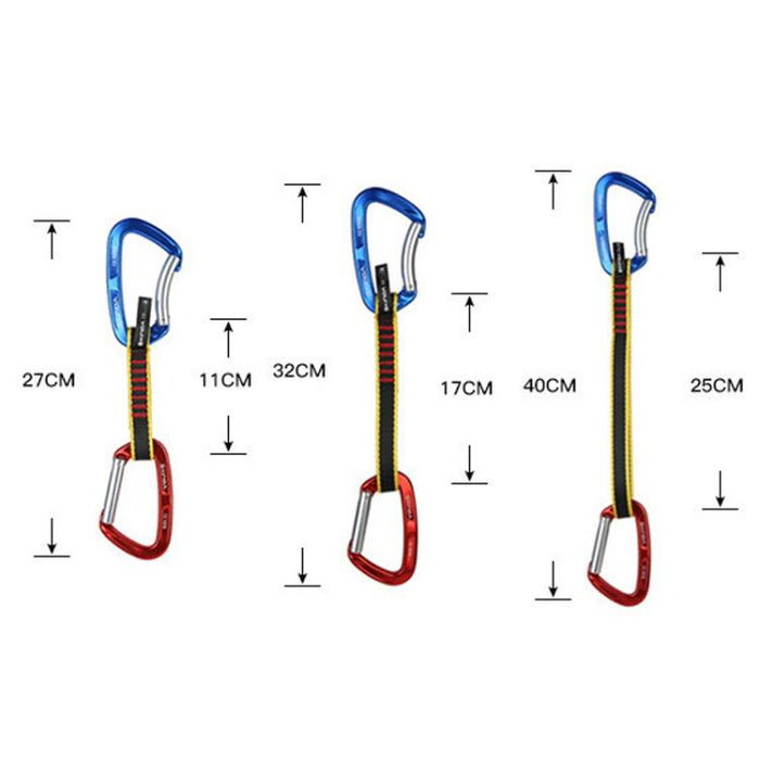 XINDA XD-CP05/06 Outdoor Climbing Safety Buckle for Mountaineering - Straight and Curved Door Fast Hanging with Flat Belt