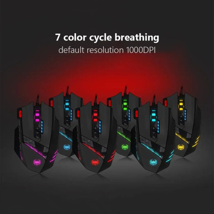 ZELOTES C12 Gaming Mouse - 12-Button Wired Ergonomic Design