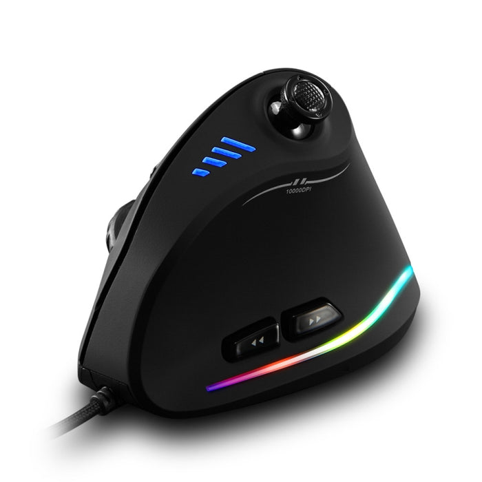 ZELOTES C18 RGB Vertical Gaming Mouse - 11-Keys Ergonomic Joystick Programming Wired Mouse