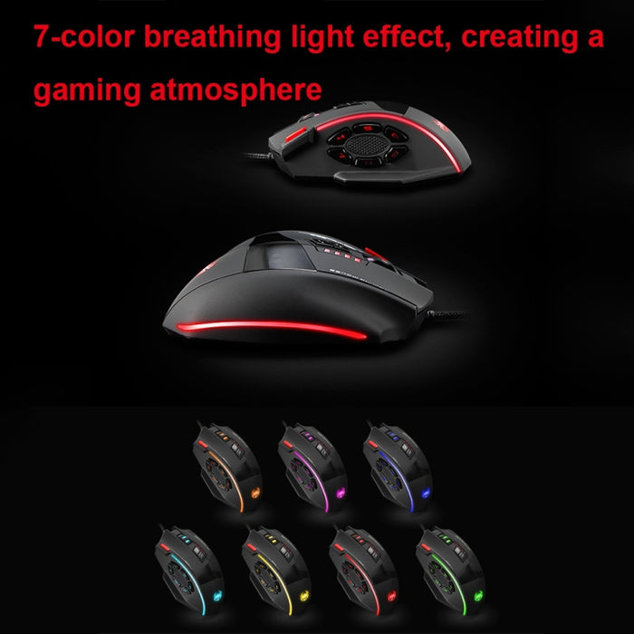 ZELOTES C19 Ergonomic Wired Mouse for Programming - 12-Key Design